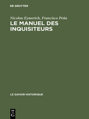 cover image of Le manuel des inquisiteurs